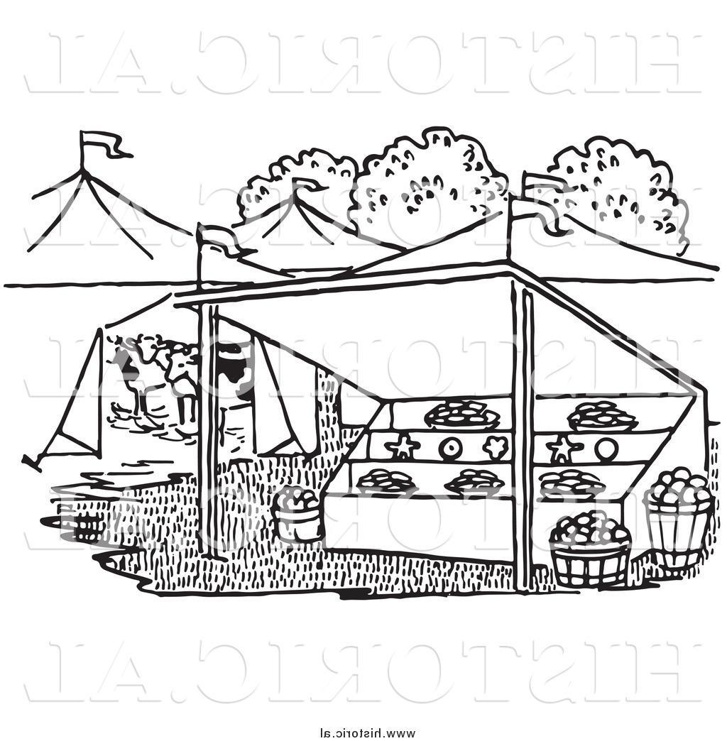 Farmers market clipart black and white