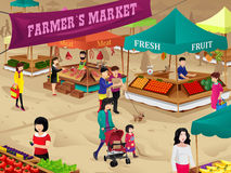 Farmers market scene Royalty