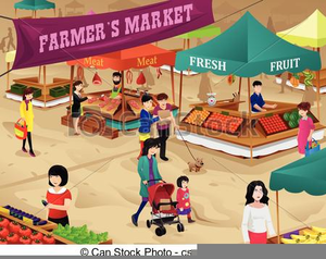 Market Scene Clipart