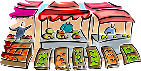 Outdoor food market.