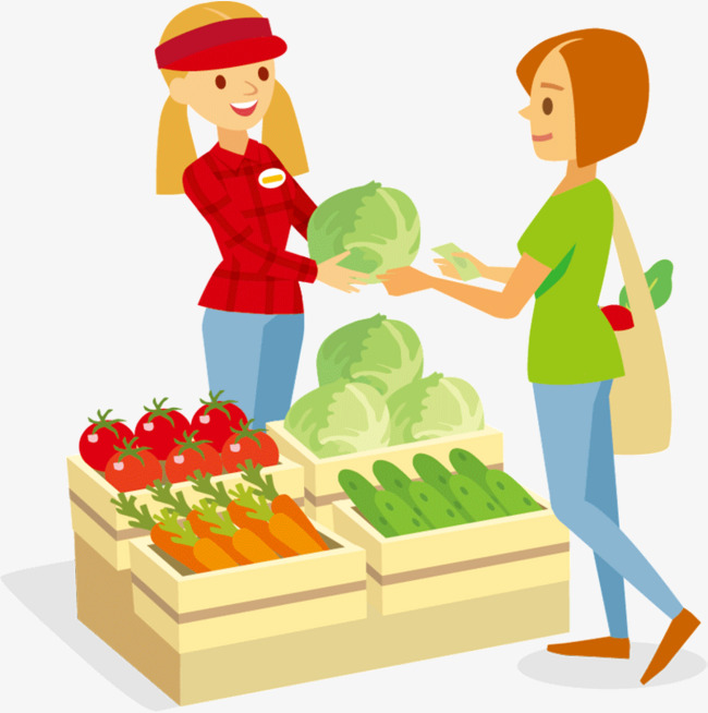 Vegetables market clipart.