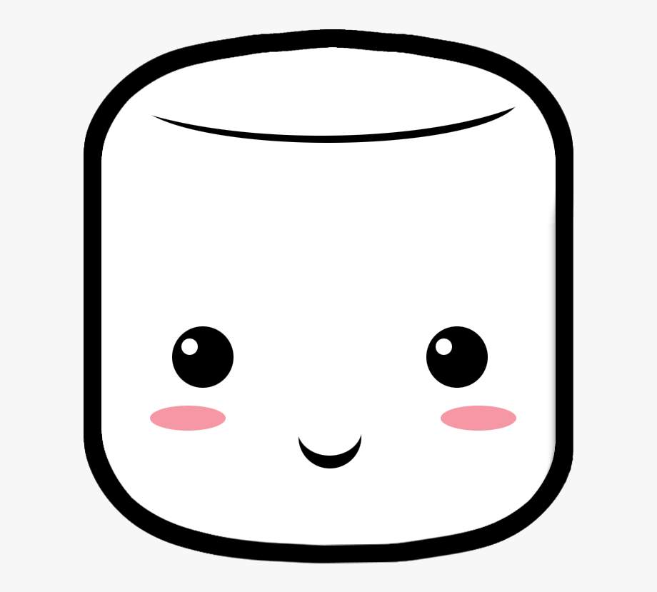 Marshmallow Clipart With Face, Cliparts