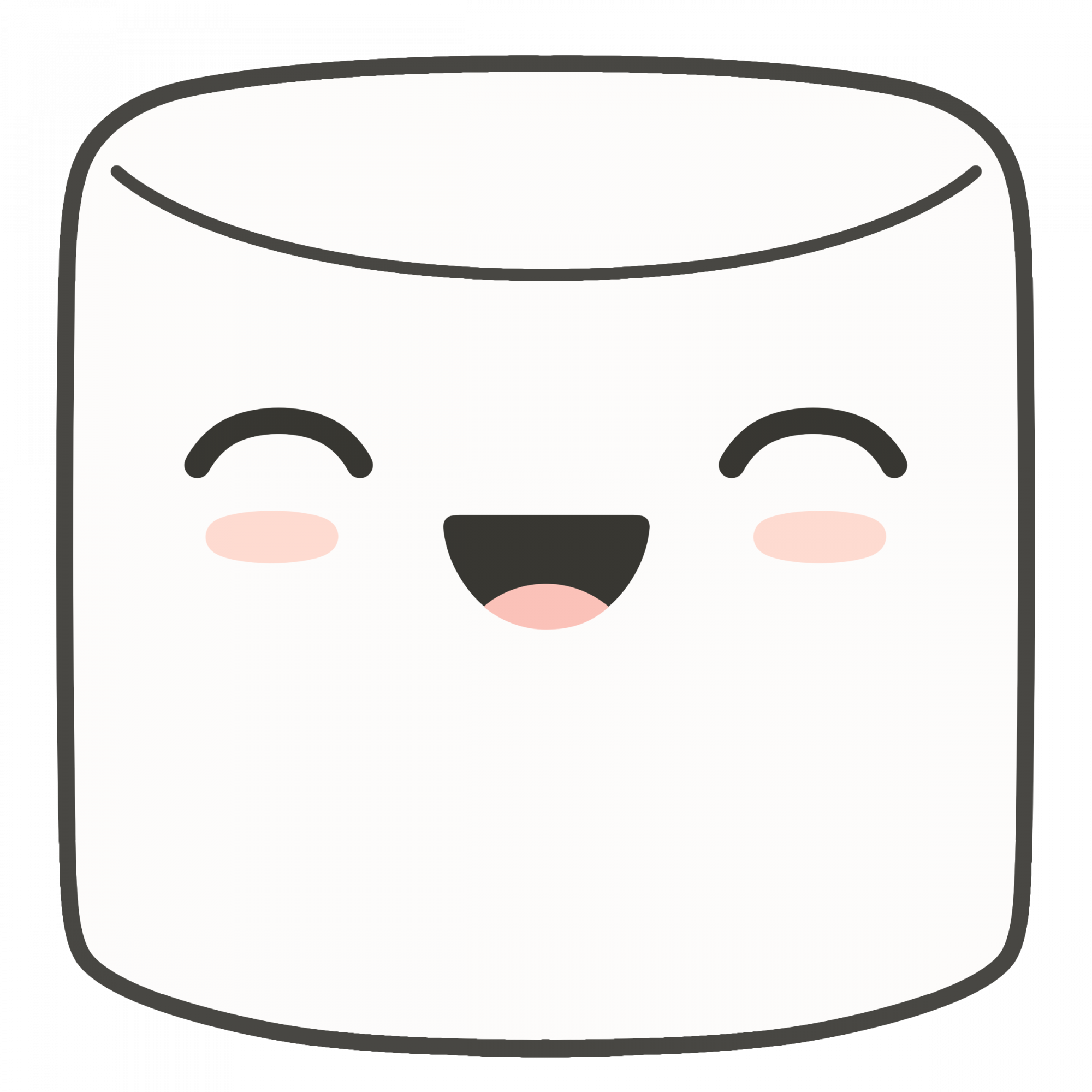 Super Happy Marshmallow Clipart