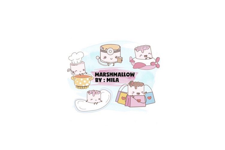 marshmallow clipart kawaii