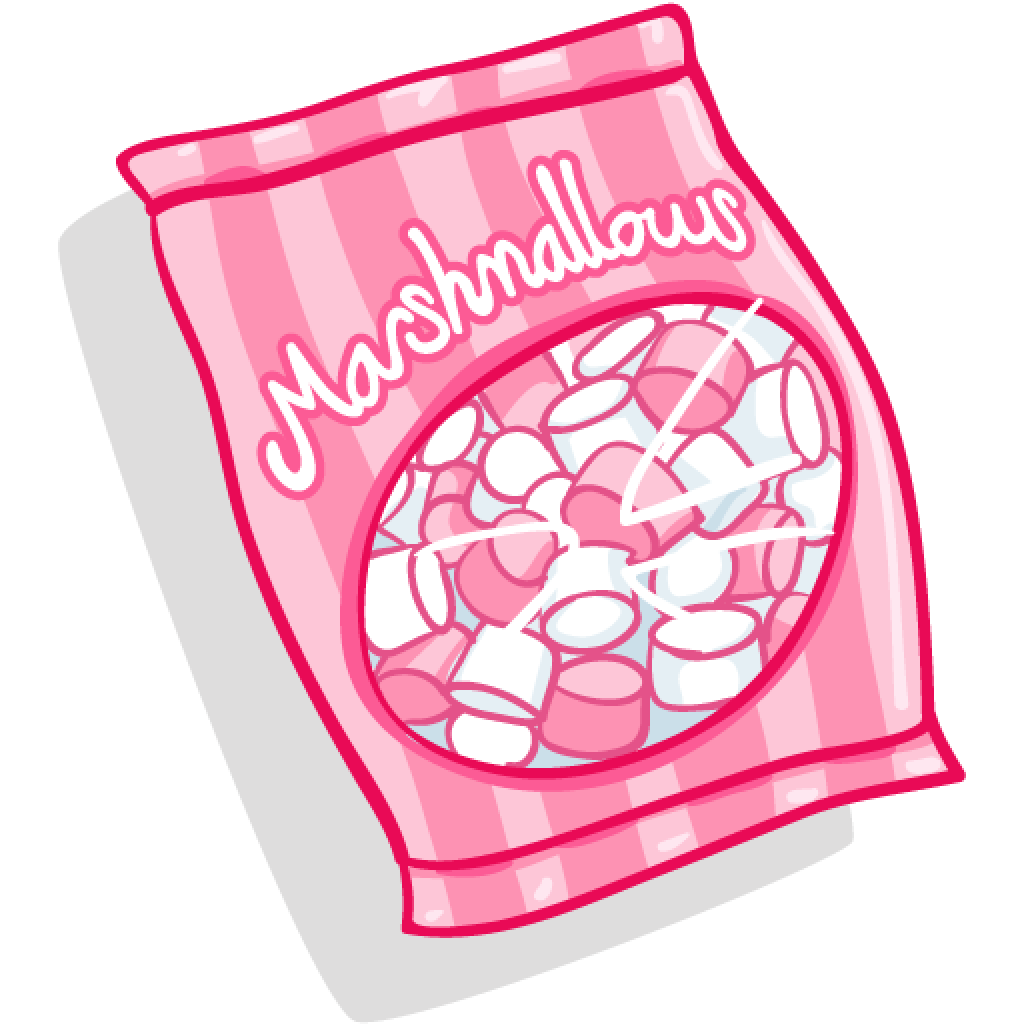 Marshmallow clipart pink.