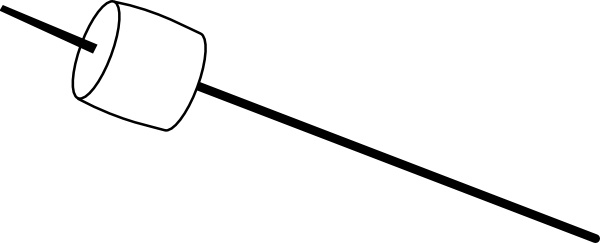 Marshmallow stick clip.