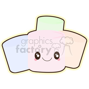 Marshmallow cartoon character vector image clipart