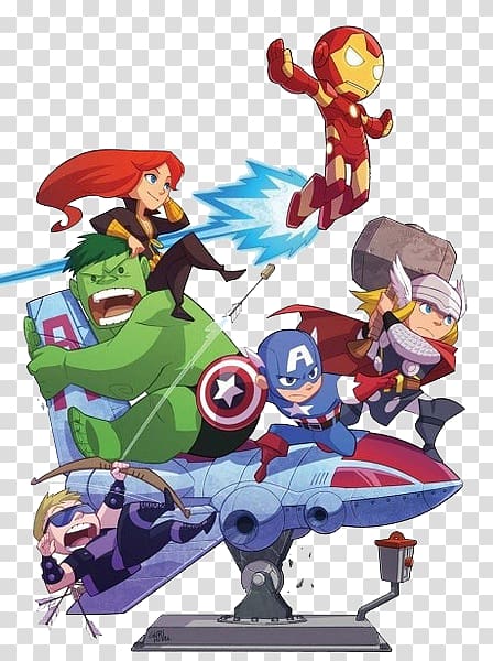 Marvel superheroes illustration.