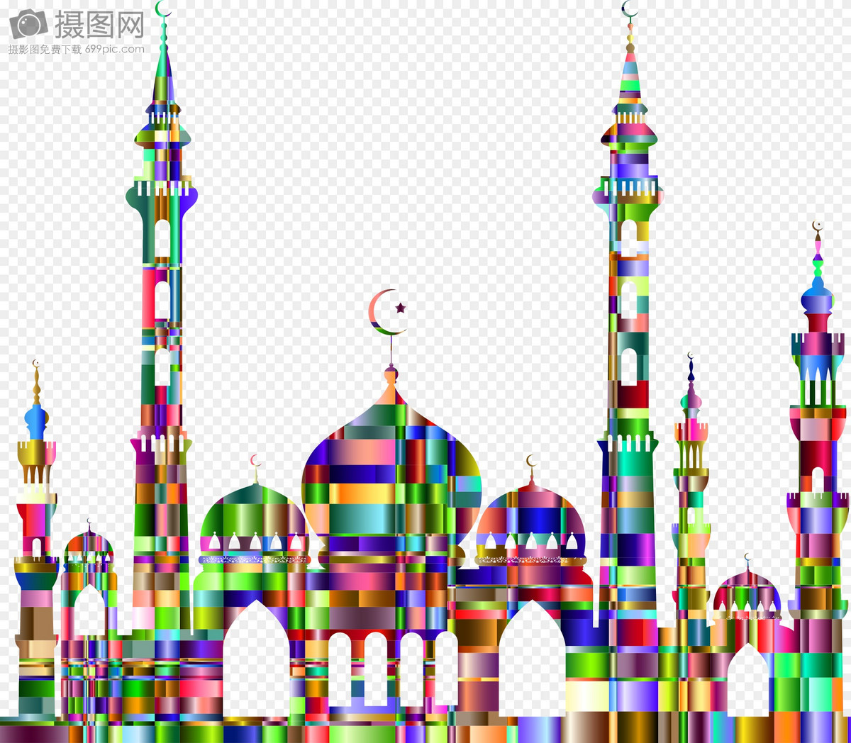 Free Mosque Clipart colourful, Download Free Clip Art on