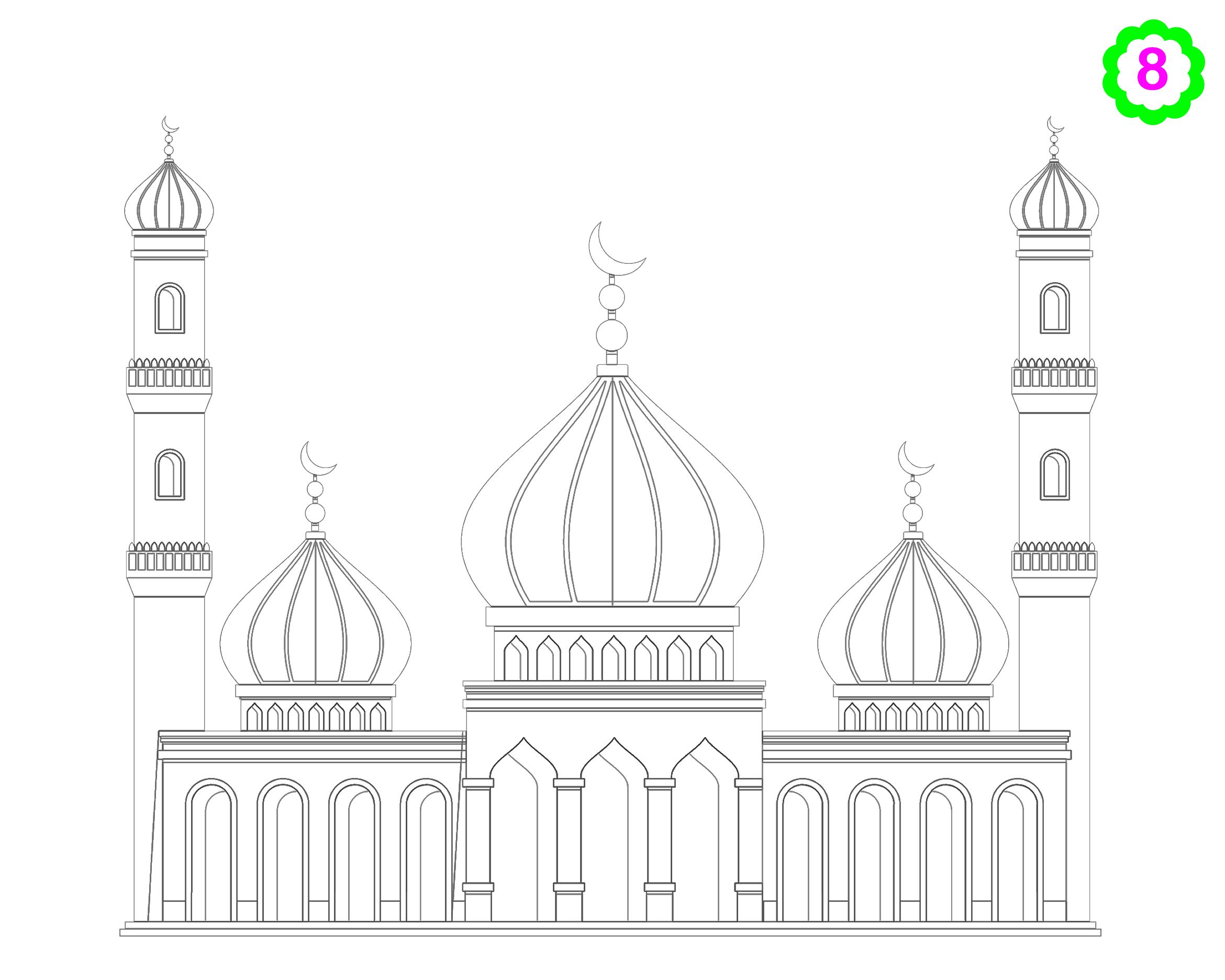 masjid clipart drawing