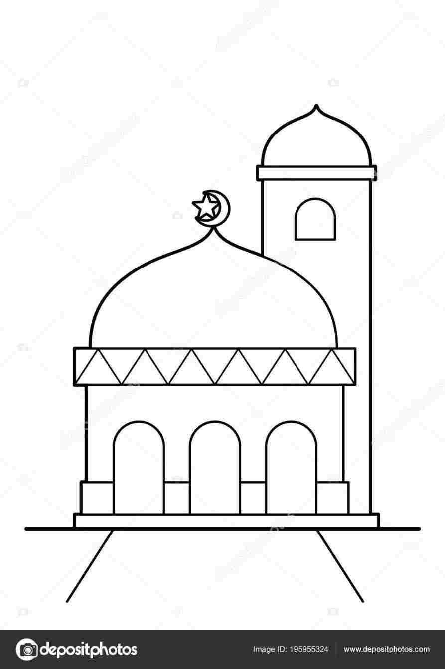 Mosque Drawing For Kids at PaintingValley