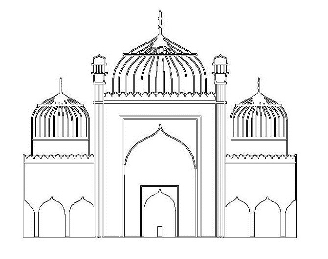 masjid clipart outline