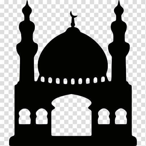 Silhouette mosque illustration.