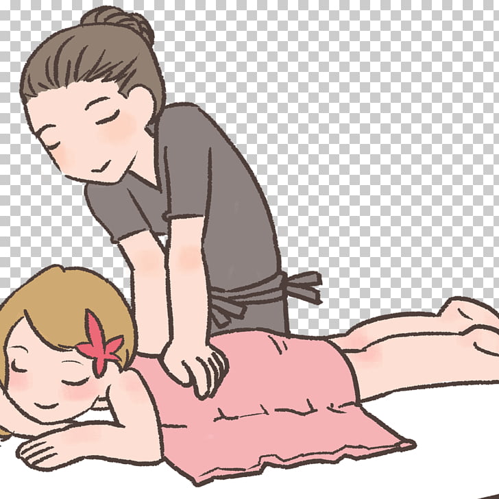 Massage cartoon spa.