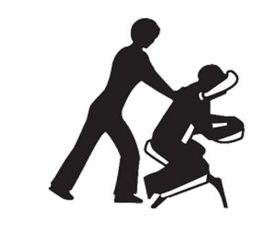 Chair massage clipart.