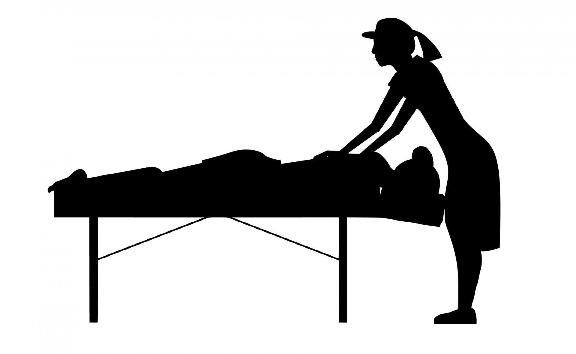 Massage therapyrelax silhouette.