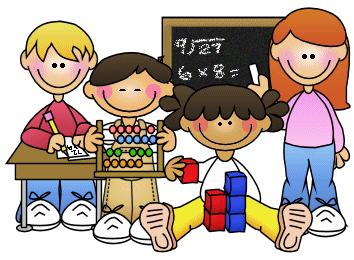 Student learning math clipart