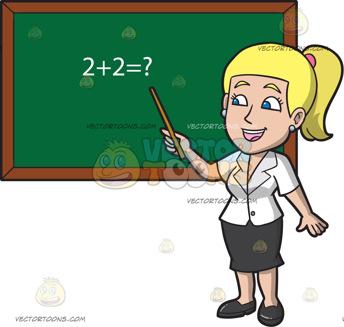 Teacher teaching math clipart