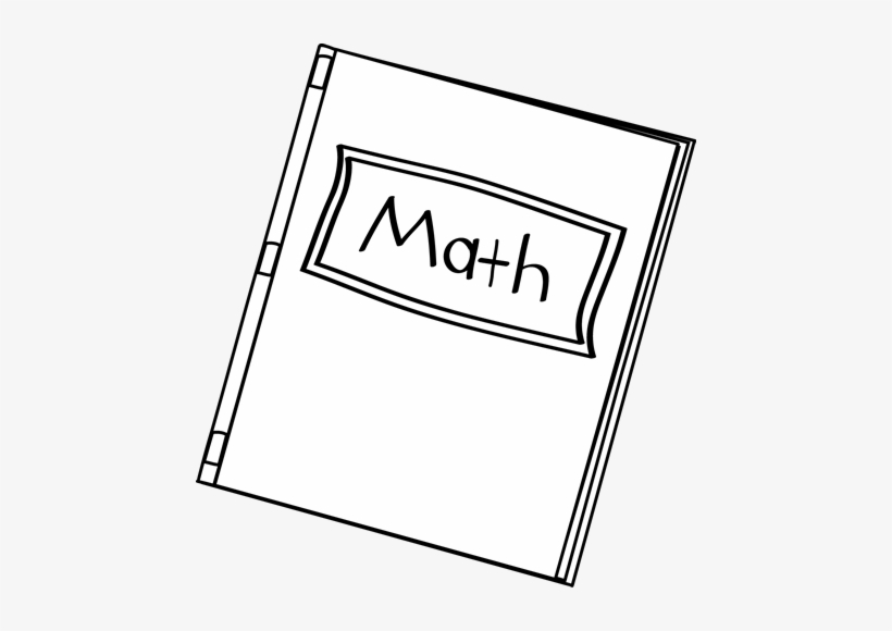 Black And White Math Book Clip Art