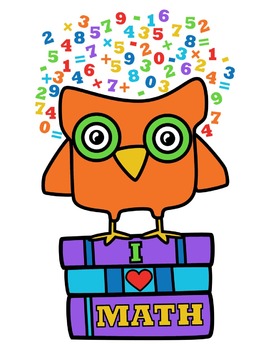 Math owl clipart