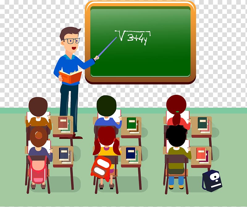 Man teaching Mathematic illustration, Student Teacher
