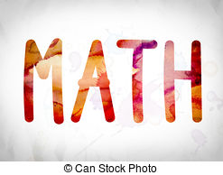 Math concept painted in ink Illustrations and Stock Art