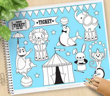 Animals At The Circus Clipart