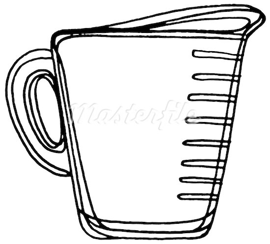 Measuring cup clipart.