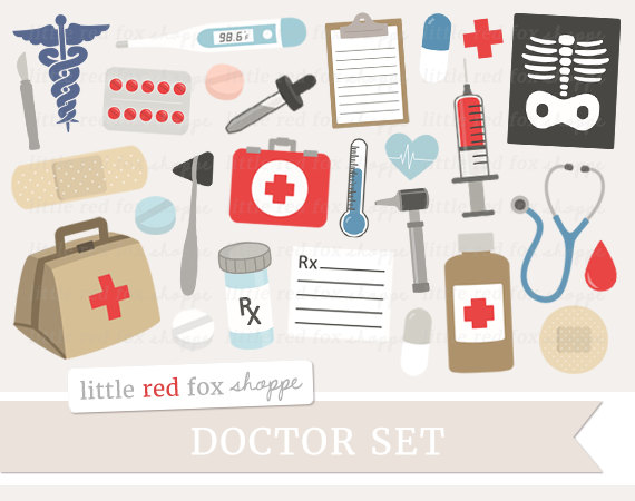 Medical Clipart, Doctor Clip Art, First Aid Kit Clipart