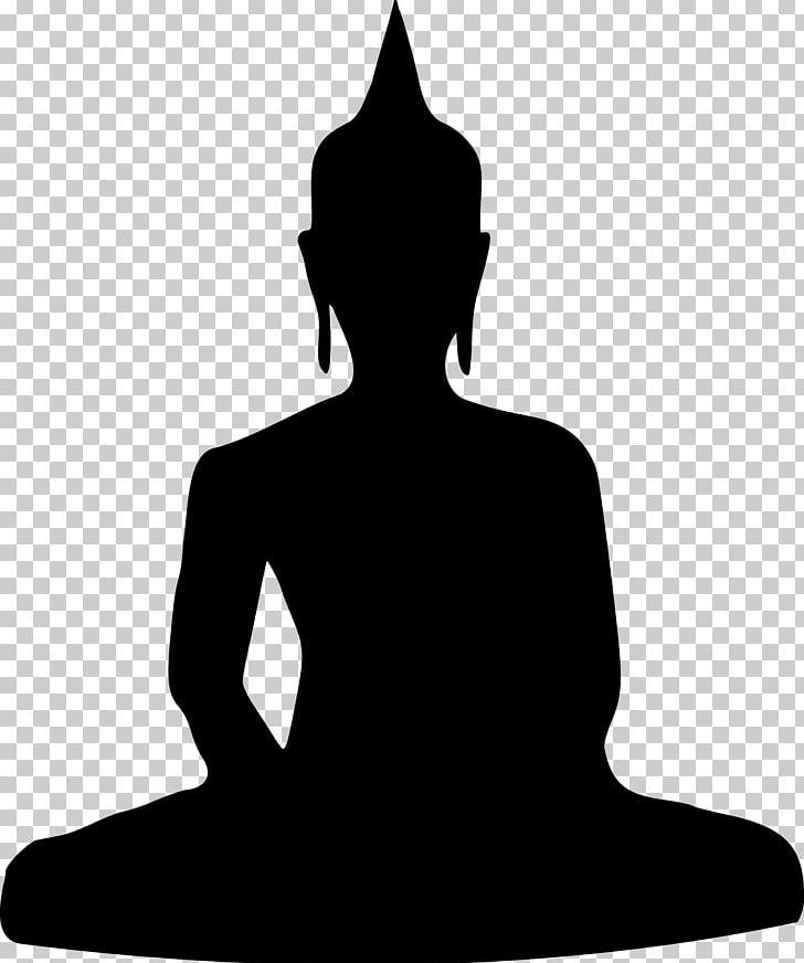 Buddhism Buddhist Meditation PNG, Clipart, Black And White