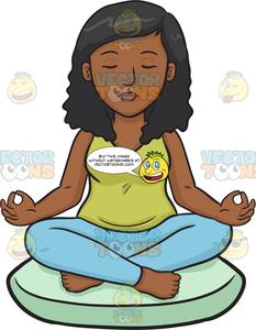 A Black Woman Meditating