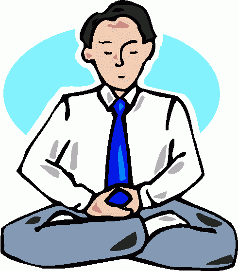 Man meditation clipart