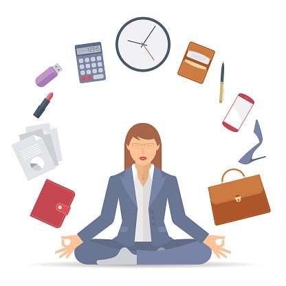 Businesswoman meditation