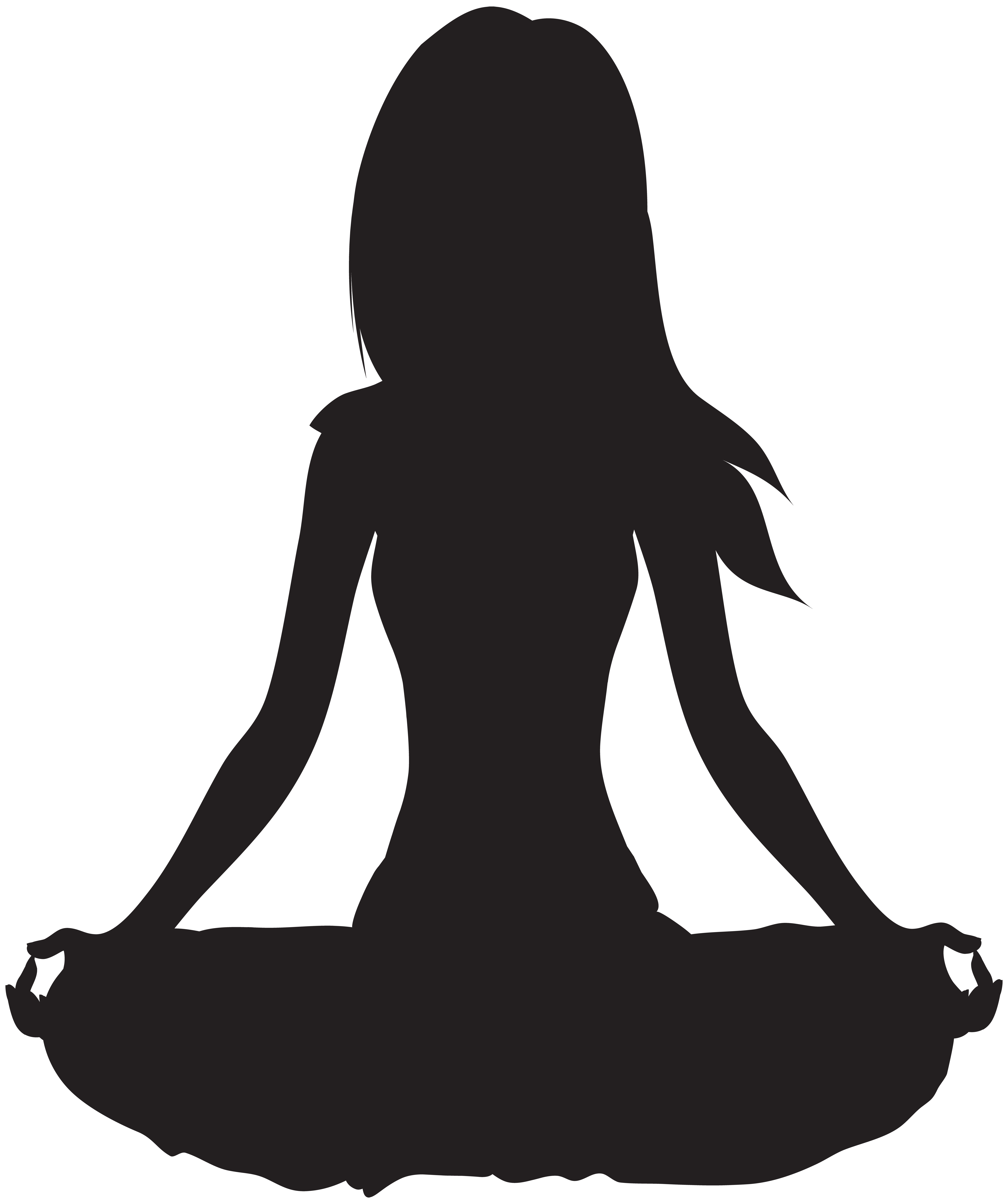 Meditate silhouette png.