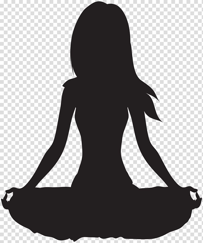 Silhoutte of woman sitting on ground, Meditation , Meditate