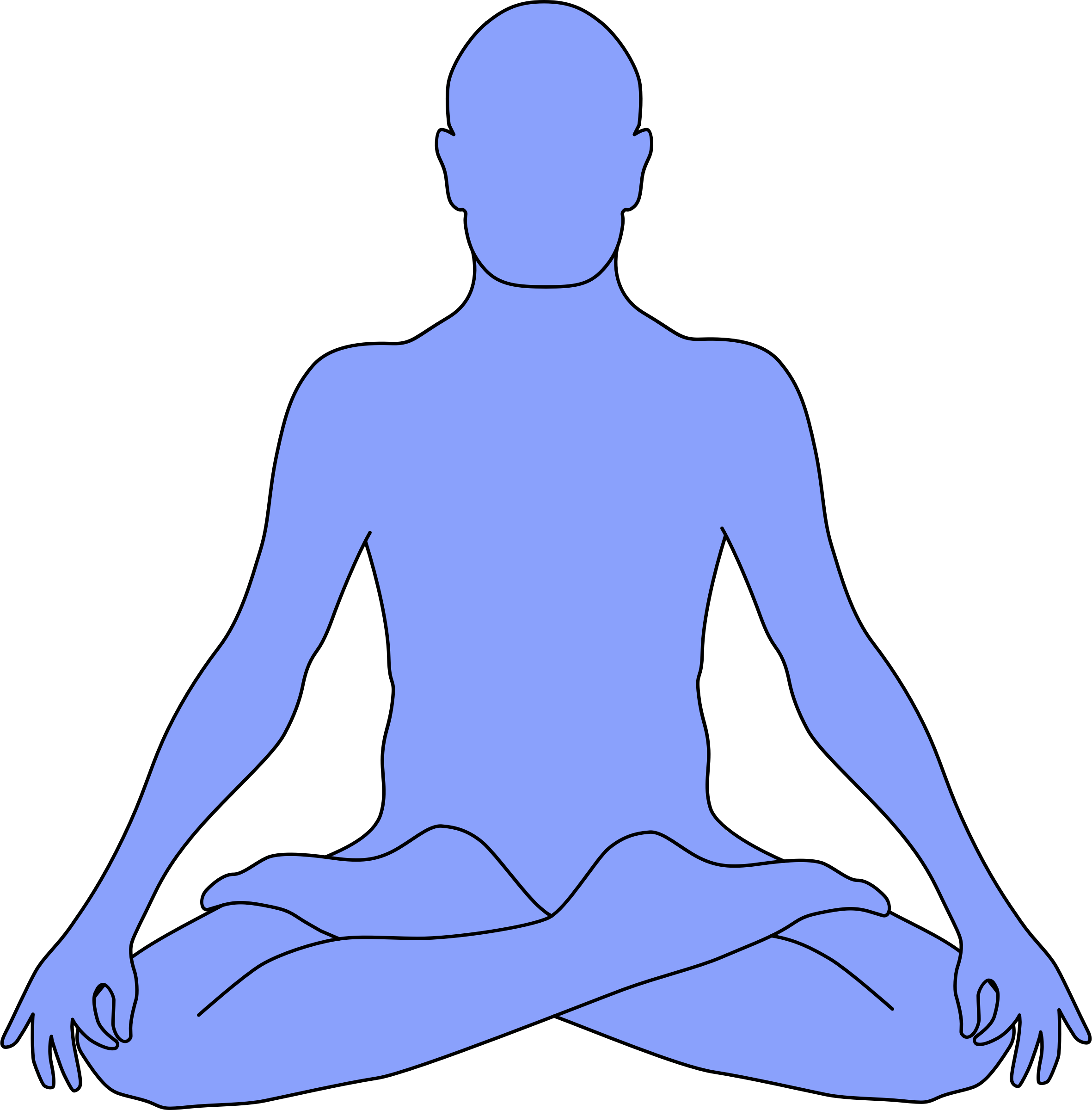 meditation clipart sitting