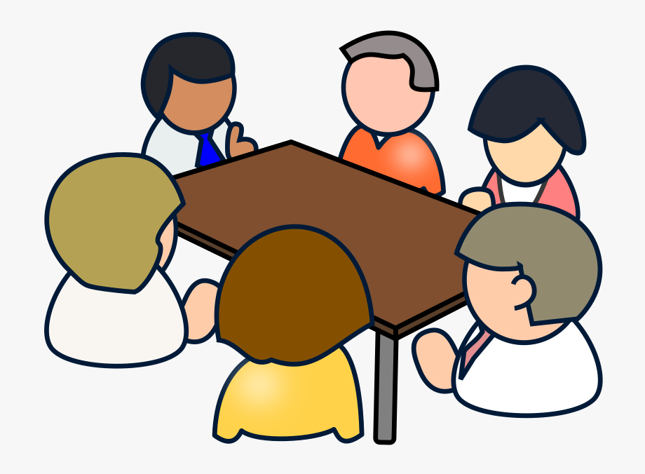 Clipart diverse meeting.