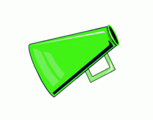 Green megaphone clipart.