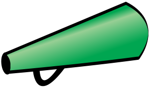 Green Megaphone Clipart