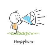 Person with megaphone.