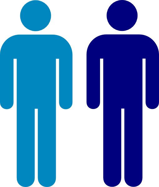 Blue person symbol.