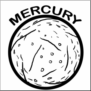 Mercury Planet Clipart Black And White