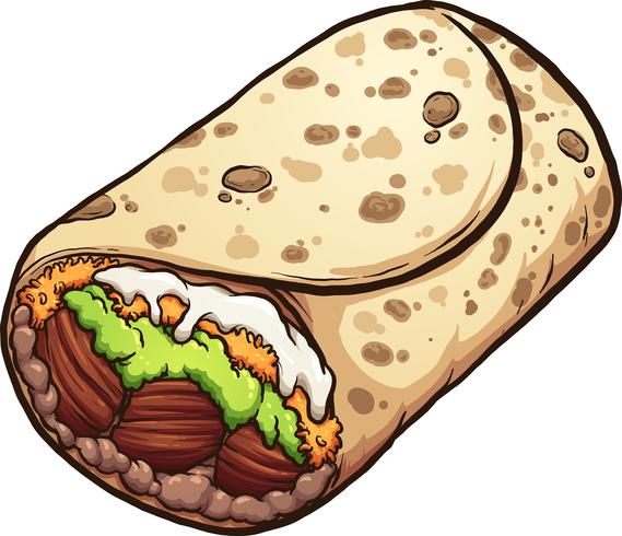 Tasty Cartoon Burrito