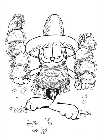 Mexican Food coloring page