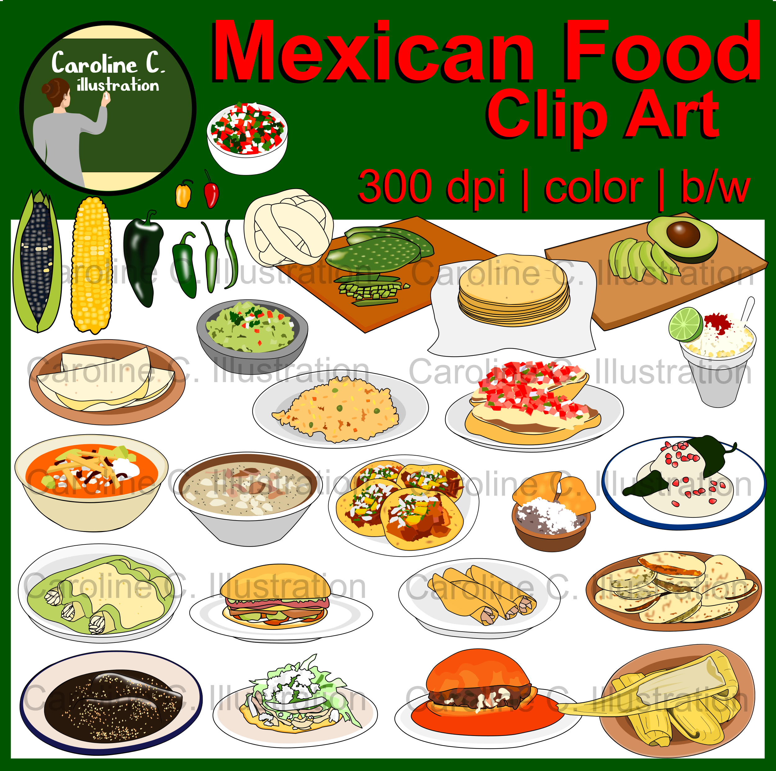 Mexican food clip.