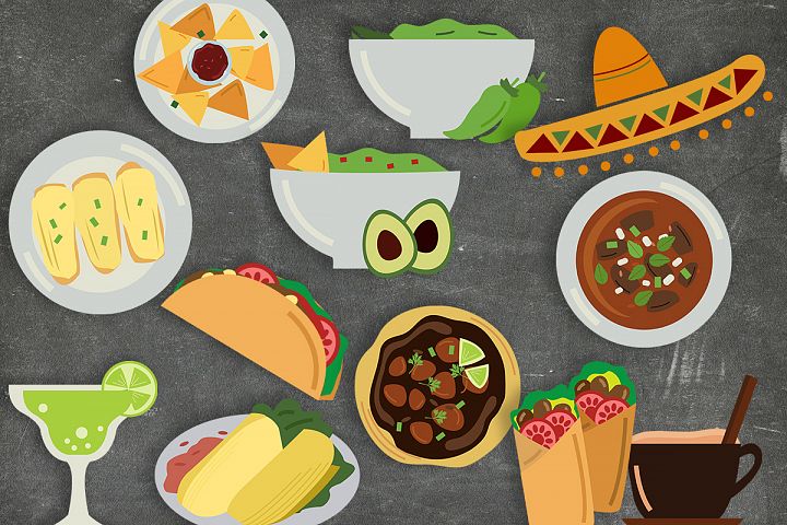Mexican food clipart.