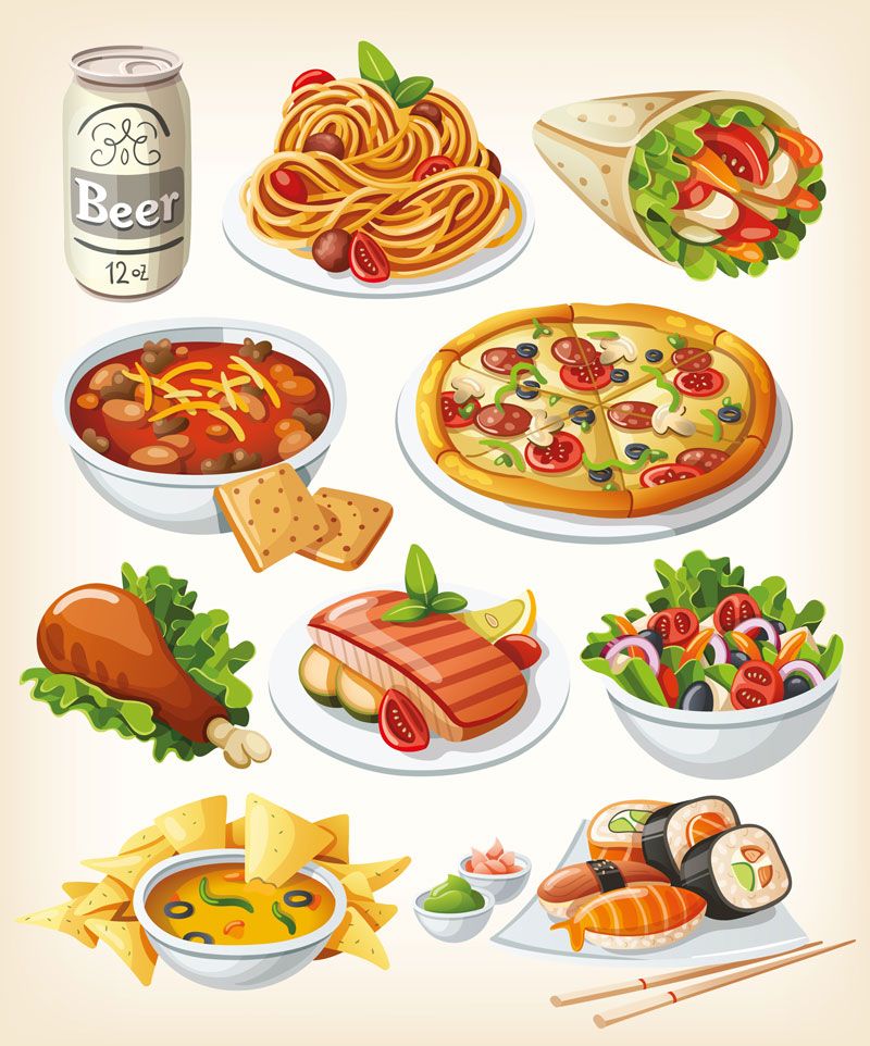 Vector tasty food images