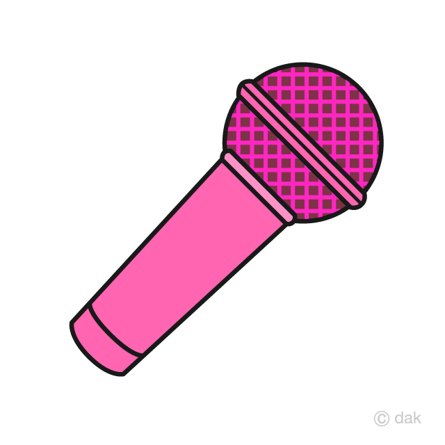 Pink microphone clipart.