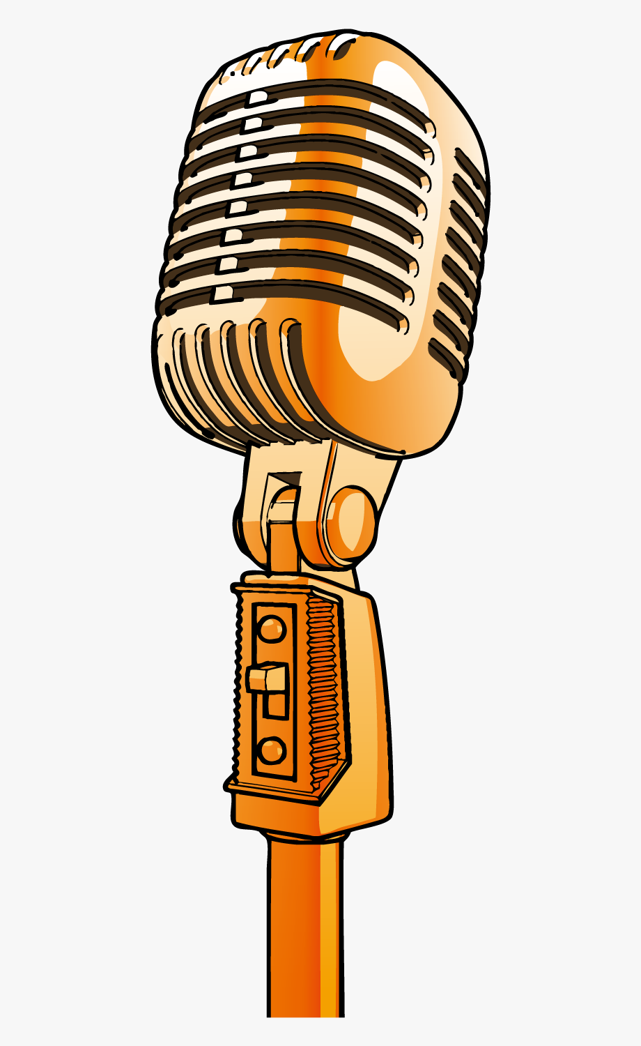 Gold Drawing Microphone