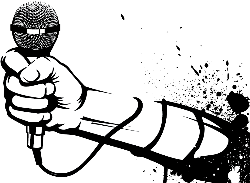 HD Hand Holding Microphone Clipart , Png Download